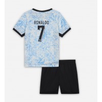 Portugal Cristiano Ronaldo #7 Bortadräkt Barn EM 2024 Kortärmad (+ Korta byxor)